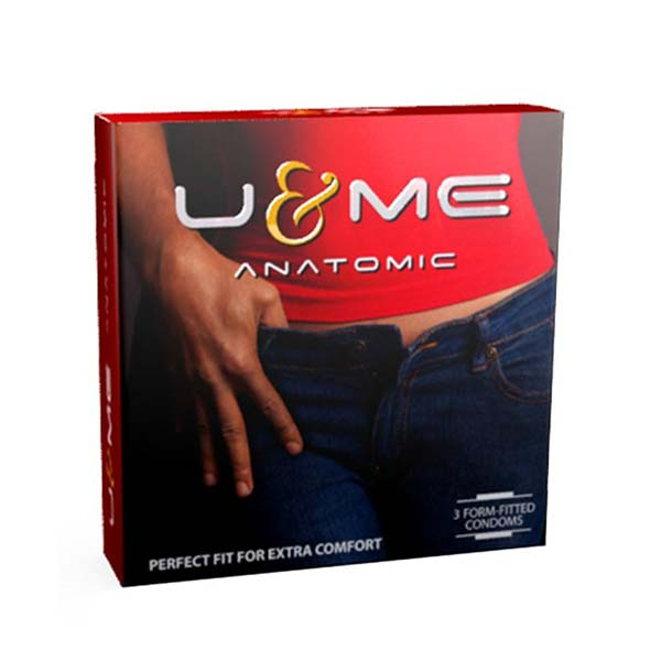 U&ME ANATOMIC CONDOMS 3 PCS.
